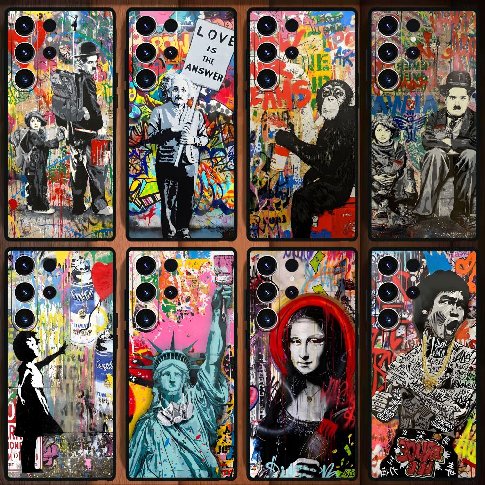 Phone Cases Galaxy S25 - Custodia per telefono Banksy Graffiti Art