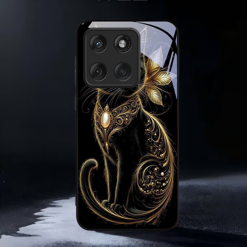 Phone Cases For Motorola - Custodia per telefono in vetro nero