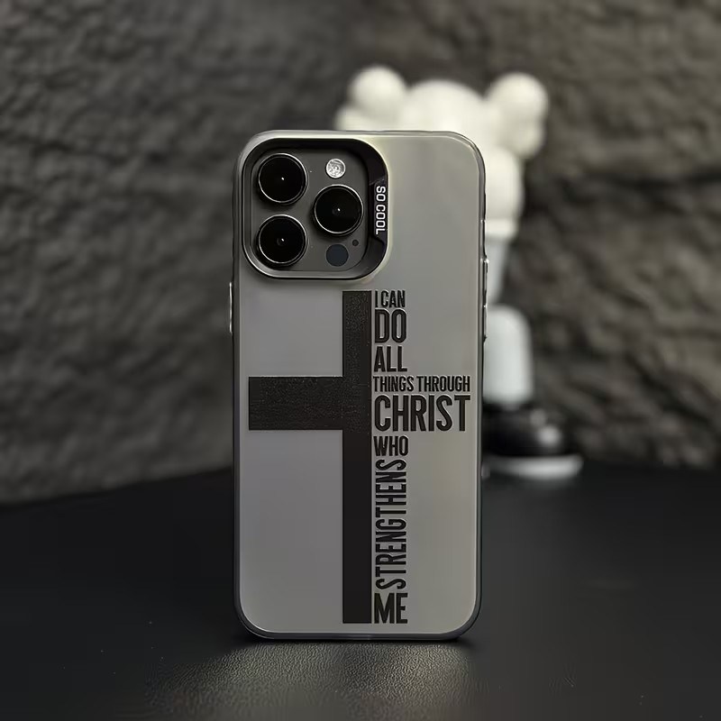 Apple Iphone 15 Pro Max - Cover Anti-Impronta a Croce con Design