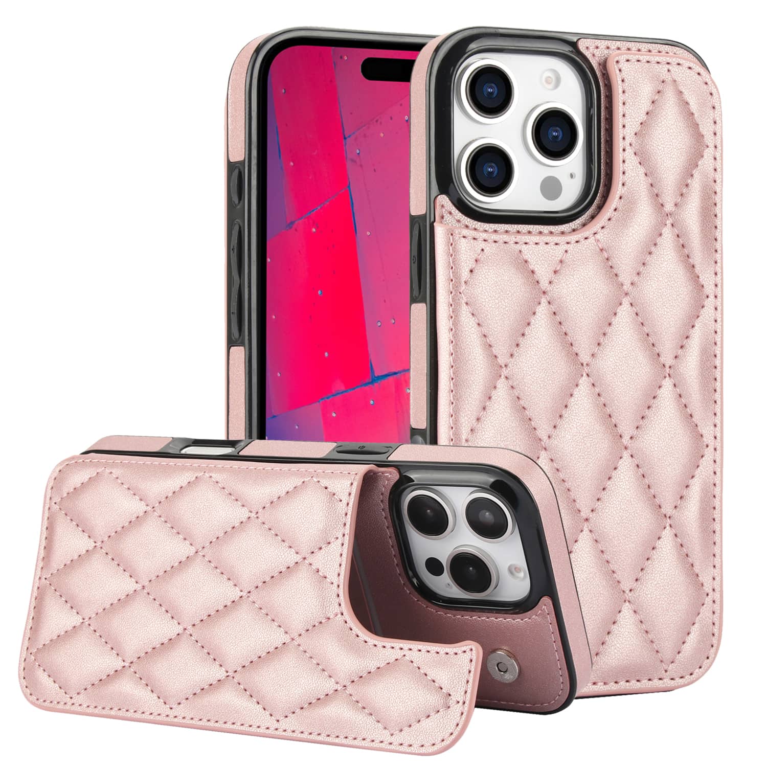 Leather Folio Wallet Case - Per iPhone 16 Pro Max Custodia