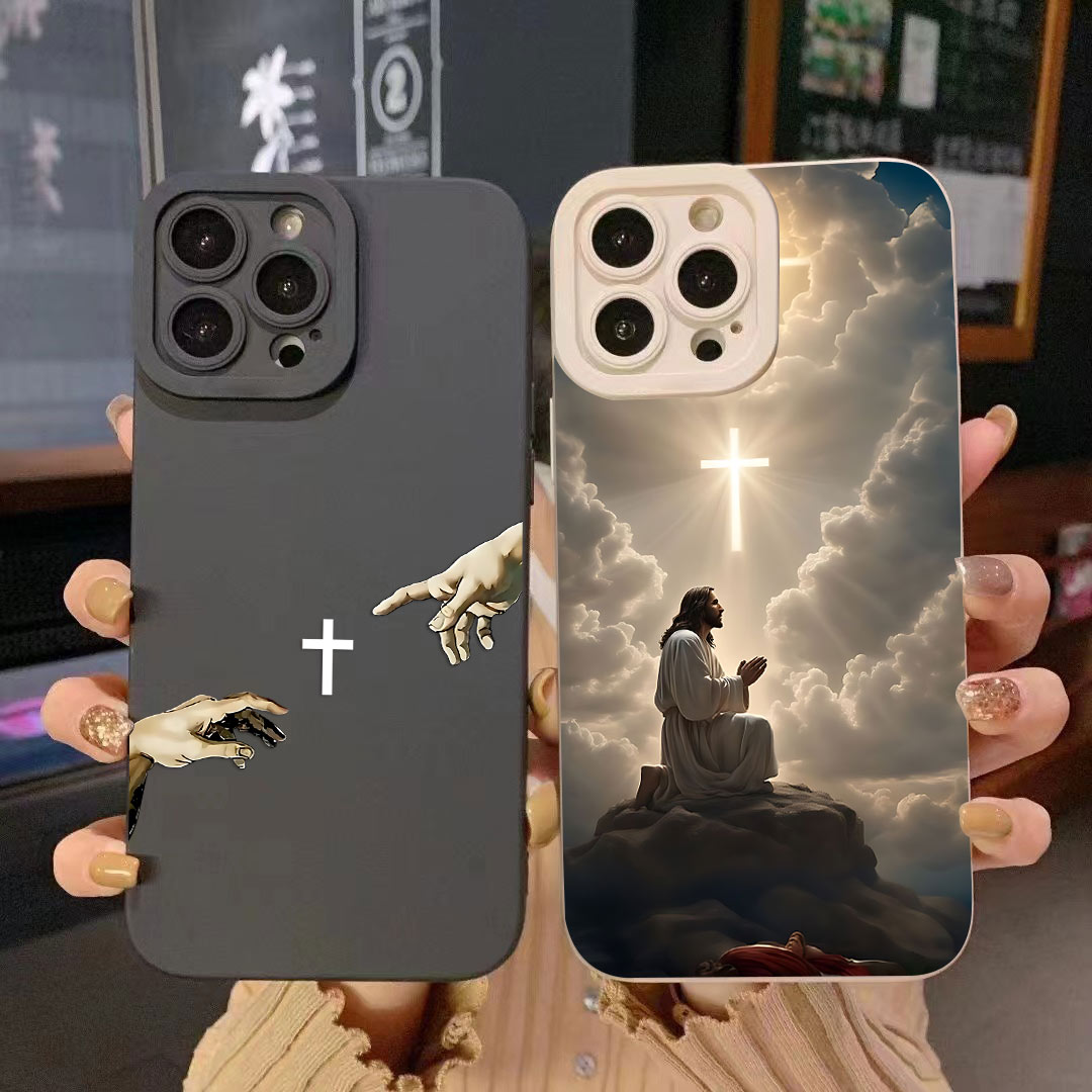 Phone Cases Jesus - Gesù Croce Dipinta Anti-Shock Cassa Del
