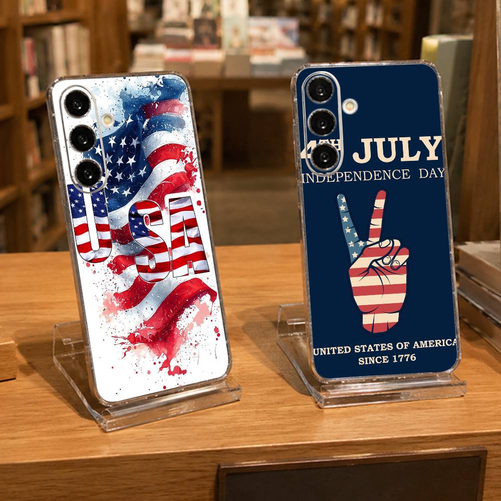 Phone Cases Usa - Cover trasparente per telefono USA-Independence Day