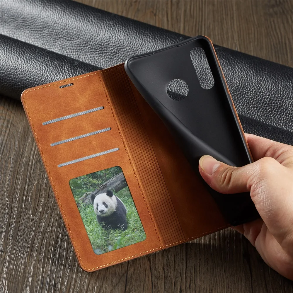 Leather Folio Wallet Case - Custodia a portafoglio in pelle per