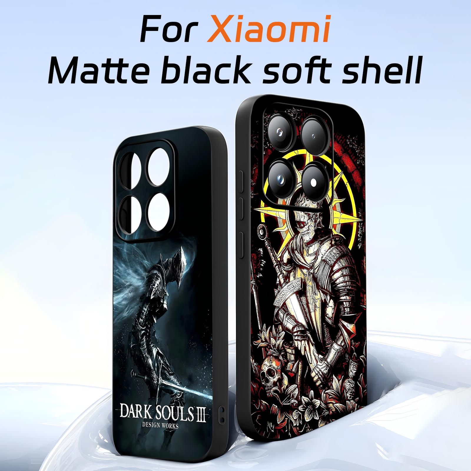 Phone Cases Black - Cover antiurto nera morbida per Xiaomi