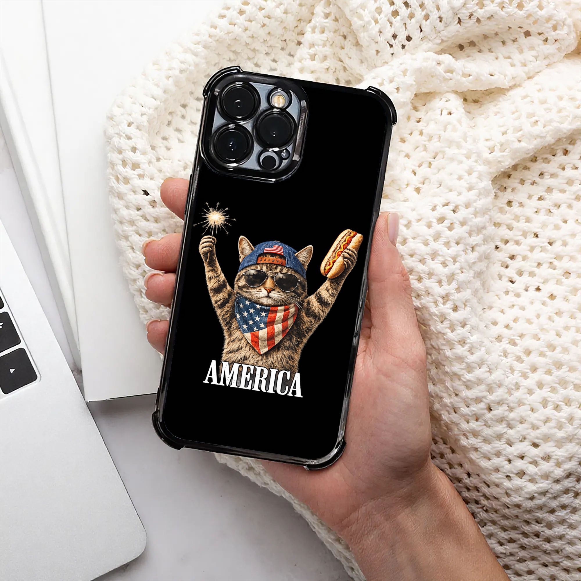 Phone Cases Usa - Custodia per telefono con gatto americano