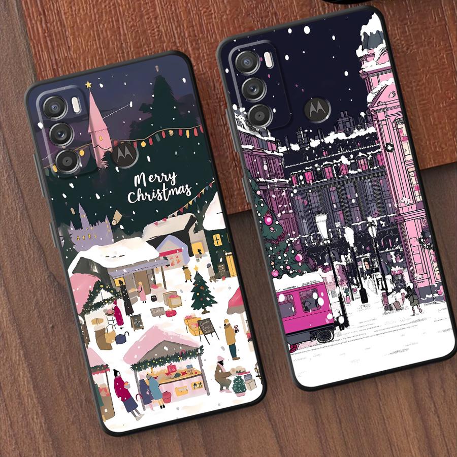Phone Cases For Motorola - Cover per Telefono Christmas Town per