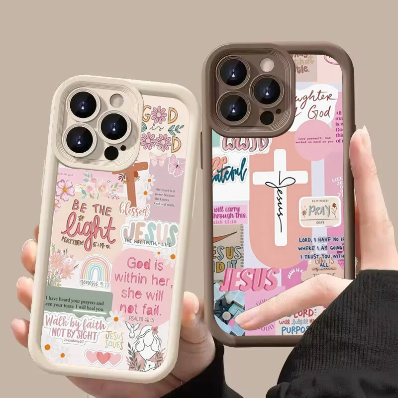 Slogan Con Croce Rosa Grafica  - Phone Cases Jesus recensione e prezzo