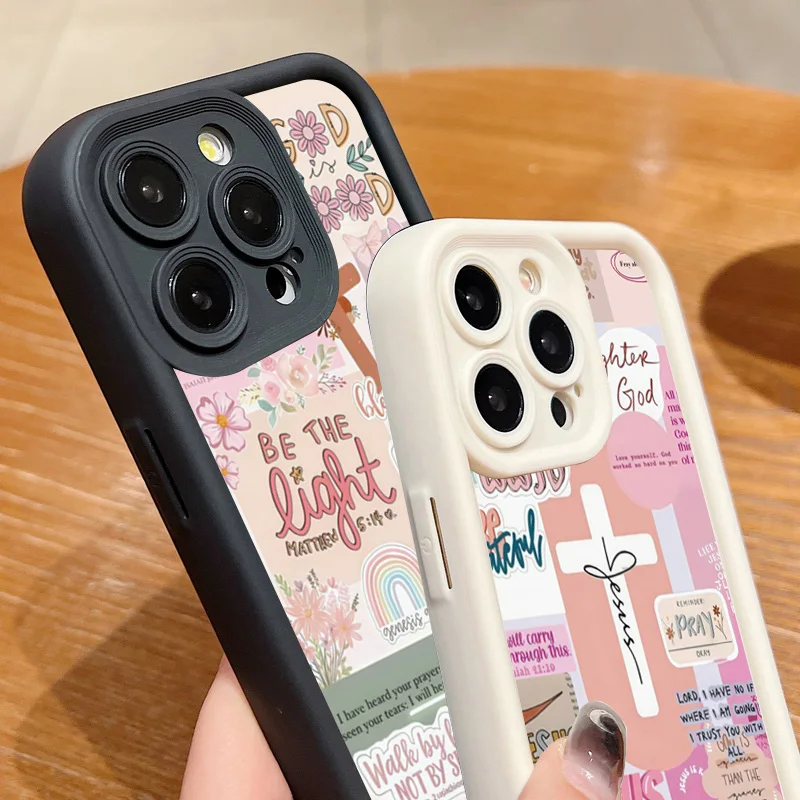 Slogan Con Croce Rosa Grafica  - Phone Cases Jesus recensione e prezzo