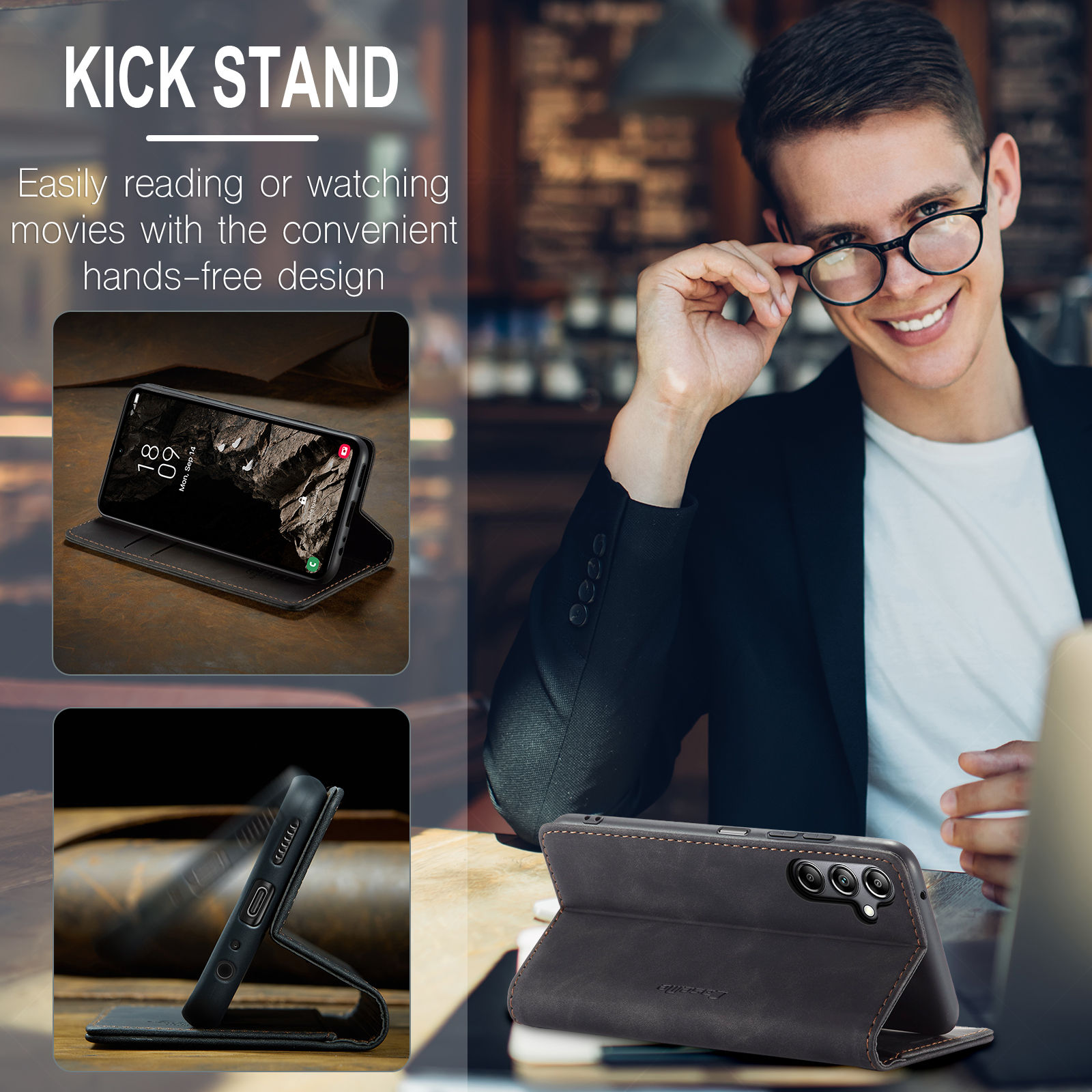 Custodia a portafoglio con vib - Leather Folio Wallet Case recensione e prezzo