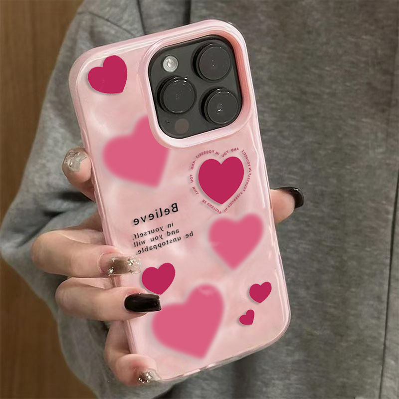 Luxury Pink Love Heart Folds T - Phone Cases Expensive recensione e prezzo